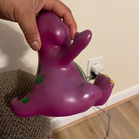 VTG Barney Dinosaur Armitron Quartz Clock Tested Works 6" Rare Comes w/ Battey - Picture 5 of 11